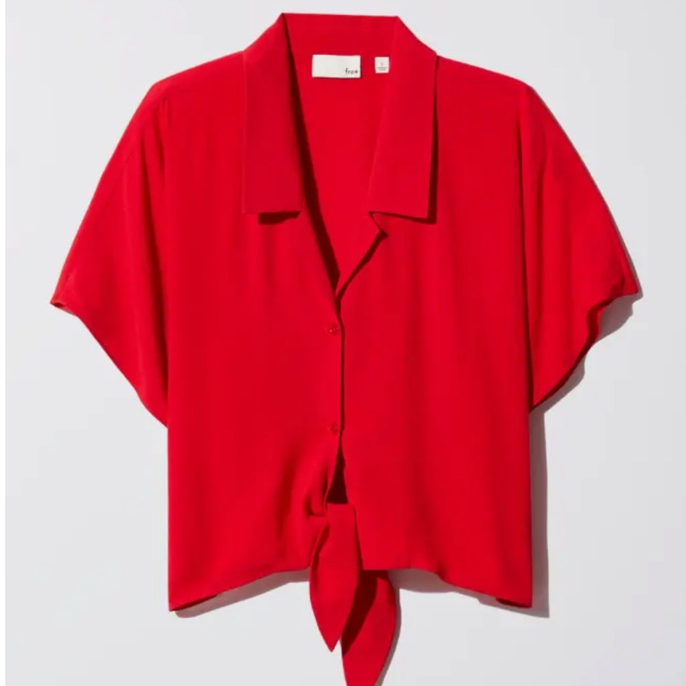 Wilfred Red Tie-Front Blouse